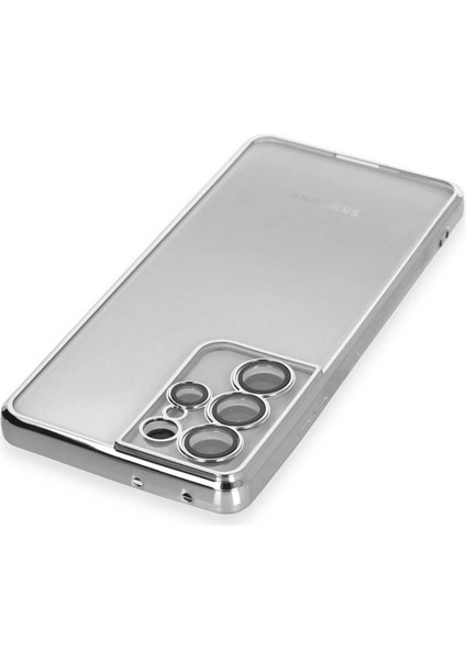 Samsung Galaxy S21 Ultra Kılıf Lensli Silikon - Gümüş - MRS8894-6286 modelleri