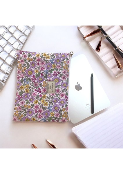 Retro Çiçek Desenli Laptop Tablet Çantası 11 Inç 12 Inç Uyumlu fiyatları