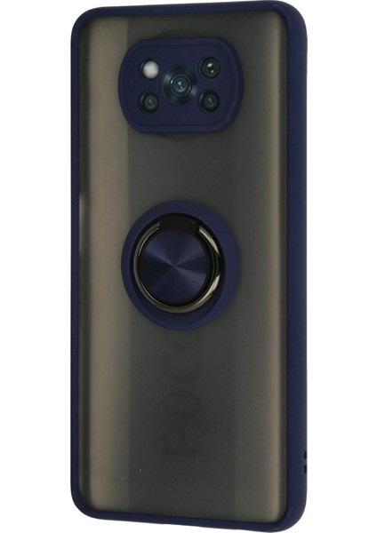 Xiaomi Pocophone X3 Kılıf Montreal Yüzüklü Silikon Kapak - Lacivert - MRS4655-4812 fiyatları