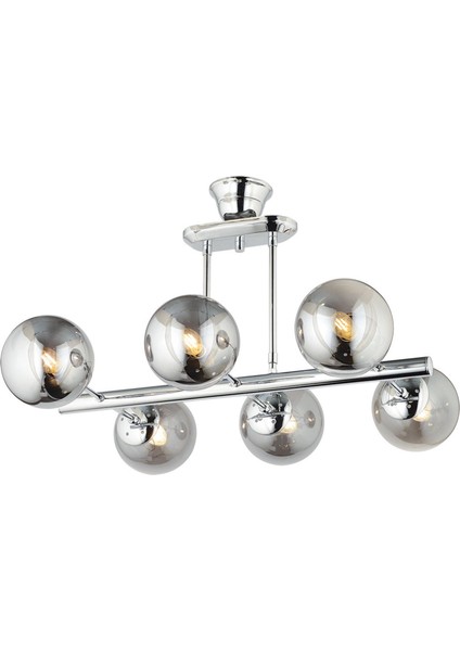 Lampaluce Space Modern Tasarım Avize Altılı Krom