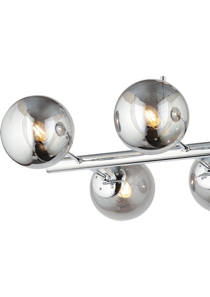 Lampaluce Space Modern Tasarım Avize Altılı Krom modelleri