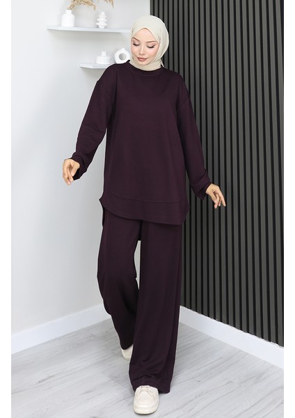 Oysho Kumaş Tunik Pantolon Ikili Takım 2164-01 Mürdüm fiyatları