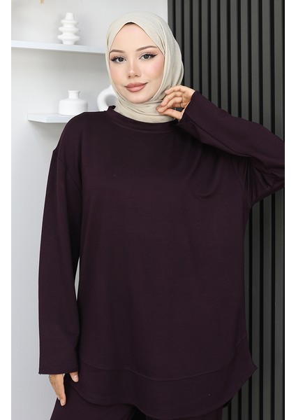 Oysho Kumaş Tunik Pantolon Ikili Takım 2164-01 Mürdüm fırsatları