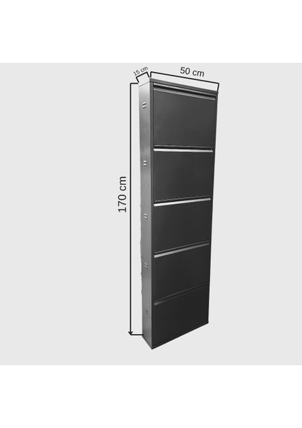 Metal Ayakkabılık5'li Siyah