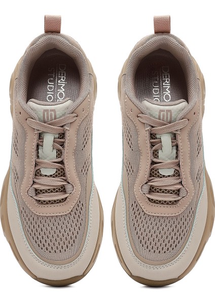 Studio Kadın Bej Bağcıklı Kalın Tabanlı Sneaker 25AFD43526F