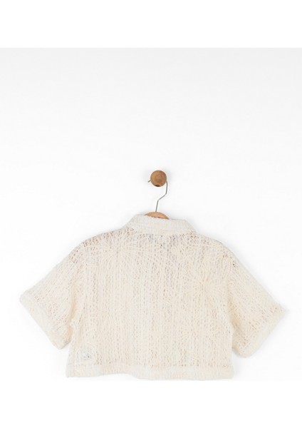 08-14 Yaş Kız Çocuk Vizon-Krem Taos Etekli Üçlü Takım - Vizon-Krem modelleri