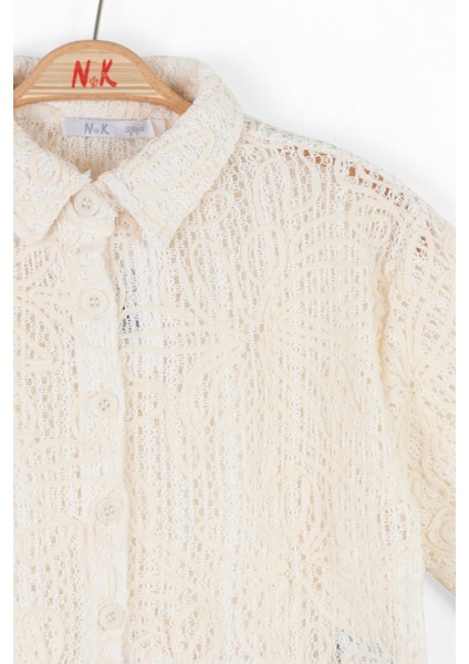 08-14 Yaş Kız Çocuk Vizon-Krem Taos Etekli Üçlü Takım - Vizon-Krem fırsatları