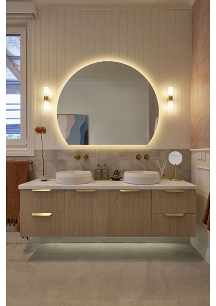 Premium LED Işıklı Şık ve Zarif Ayna Modern Tasarım Duvar Aynası Banyo Aynası