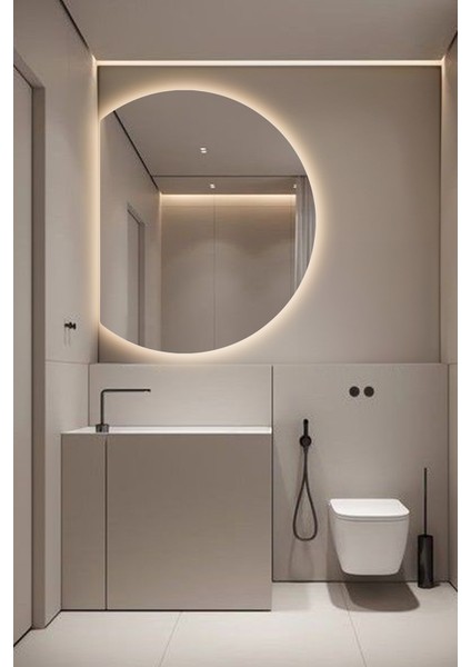 Premium LED Işıklı Şık ve Zarif Ayna Modern Tasarım Duvar Aynası Banyo Aynası indirimleri