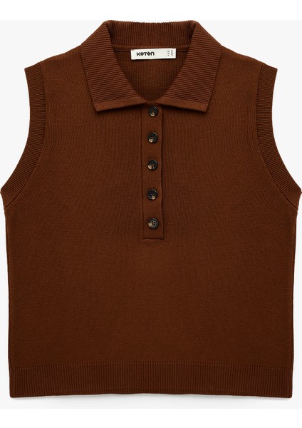 Regular Fit Kolsuz Yarım Düğmeli Polo Yaka Triko Süveter modelleri