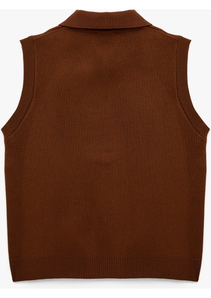 Regular Fit Kolsuz Yarım Düğmeli Polo Yaka Triko Süveter fırsatları