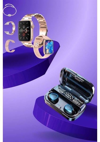 Aksesuar Hediyeli Akıllı Saat ve Dijital Göstergeli Powerbankli Bluetooth Kulakl? - MCT8909-1044 fırsatları