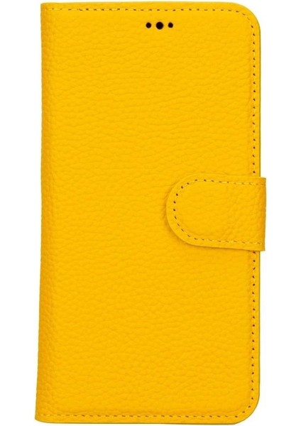 Apple iPhone 15 Uyumlu Deri Cüzdanlı Kılıf Mwwn FL12 Sarı fırsatları