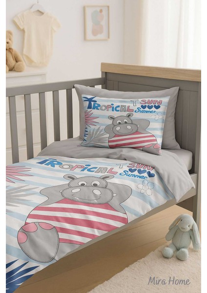 Yenidoğan Erkek Bebek Nevresim Takımı &AMP;#37;100 Pamuklu Tropical Summer