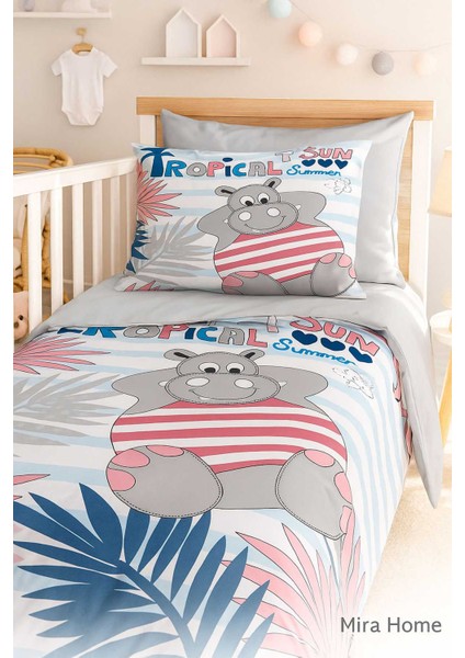 Yenidoğan Erkek Bebek Nevresim Takımı &AMP;#37;100 Pamuklu Tropical Summer modelleri