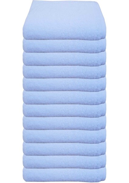 12 Li Otel Tipi El Yüz Havlusu 100 Pamuklu Beyaz 50X90 cm