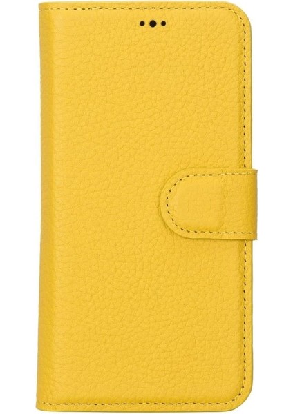 Apple iPhone 14 Uyumlu Deri Cüzdanlı Kılıf Mwwn FL12 Sarı fırsatları