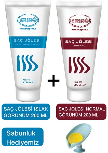 Saç Jölesi Islak ve Normal Görünüm - Sabunluk Hediyemiz 147.145-21