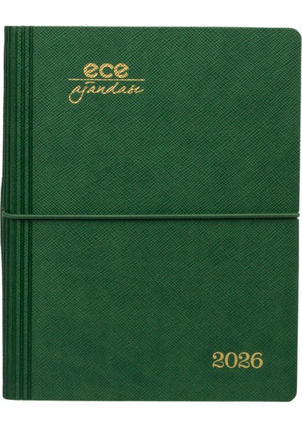 Ece-Yeni Marmaris Yeşil Çizgili Günlük 12X16 2026