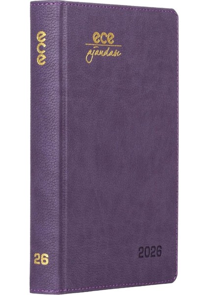 Ajandası Kemer 2026 Mor - Günlük Çizgili Sert Kapak 14X20 fiyatları