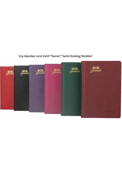 Ajandası Kemer 2026 Mor - Günlük Çizgili Sert Kapak 14X20 indirimleri