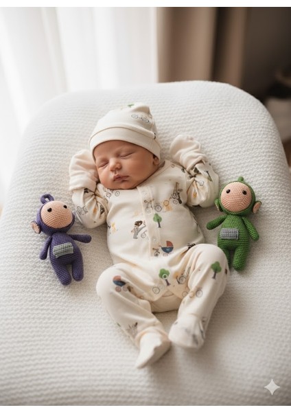 Kız-Erkek Yeni Doğan Hastane Çıkışı % 100 Organik Pamuk Kutulu 10'lu Full Takım Bisikletli fiyatları