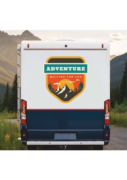 Adventure Sticker - Off Road 4x4 Kamp Doğa Sticker - Araba Oto Motosiklet Karavan Sticker 00118