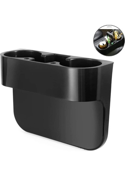 Araç Içi Oto Koltuk Arası Yanı Bardak Kalem Cep Telefon Tutucu Tekli Konsol Bardaklık