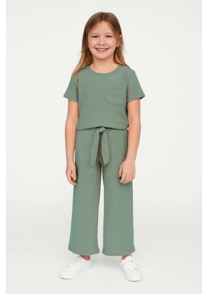 Kız Çocuk Pijama Altı Beli Lastikli Rahat Kalıp