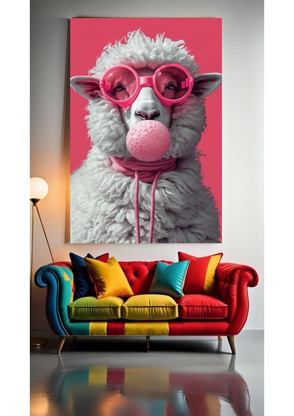 Havalı Koyun 2 :) Ev Duvar Salon Güzellik Salonu Ofis Dükkan Dekarasyon Kanvas Tablo