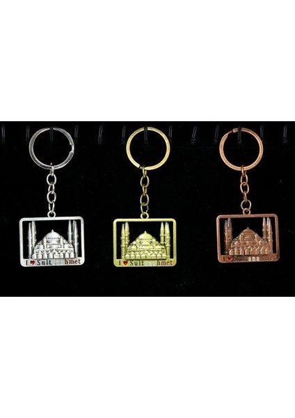 Metal Sultanahmet Anahtarlık Kare