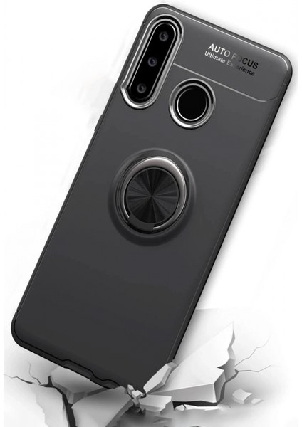 Huawei Y6P Kılıf Range Yüzüklü Silikon - Mavi (K95) indirimleri