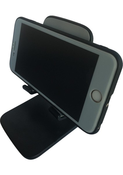 Masa Üstü Katlanabilir Telefon Tutucu Stant Masaüstü Tablet Tutacak Şarj Stand Gri Tr