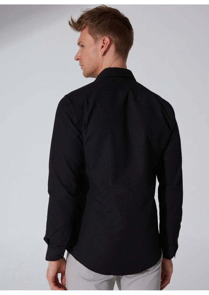 Armürlü Slim Siyah Erkek Gömlek GM2024700573 fırsatları
