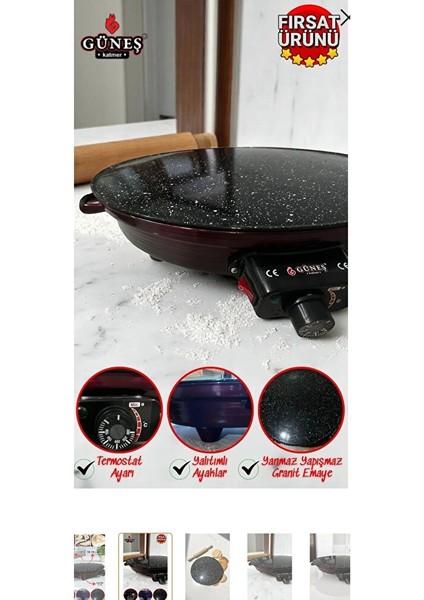 Katmer Sacı L Börek L Ekmek L Bazı L Pişirme L 50CM Sac Alanı L Termostatlı I