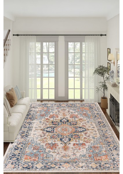 Yeni Desen Yıkanabilir Kaymaz Tabanlı Bohem Tarz Dijital Baskı Salon Halısı, Yumuşak Dokulu Lüks Halı Modeli ve 40 x 60 Mavi Renk Dikdörtgen Halı fiyatları