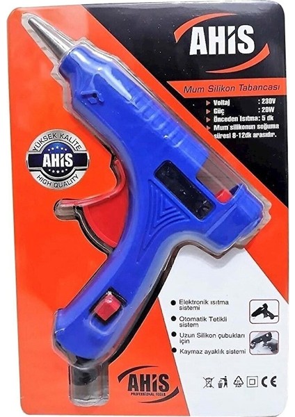 Ahis Mum Silikon Tabancası Anahtarlı 20W