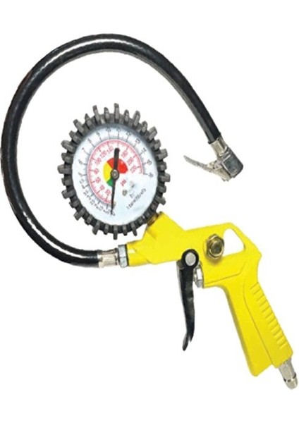Kompresör Hava Tabancası Lastik Şişirme Saatli