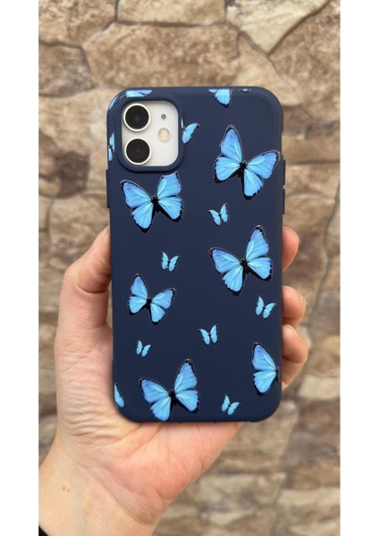 Iphone 11 Uyumlu Mavi Kelebek Desenli Silikon Darbe Emici Klasik Korumalı Rubber Kılıf 277 fiyatları