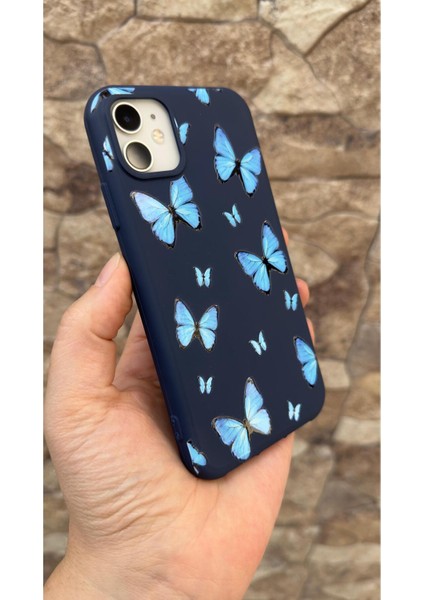 Iphone 11 Uyumlu Mavi Kelebek Desenli Silikon Darbe Emici Klasik Korumalı Rubber Kılıf 277 modelleri