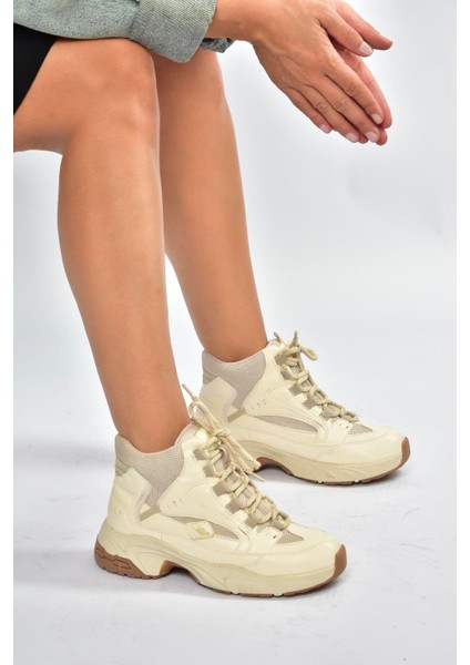 V312415009 Bej Bilekli Spor Ayakkabı Sneakers fırsatları
