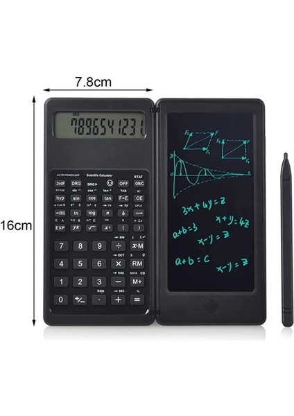 Silinebilir LCD Yazı Tabletli,kalemli Katlanabilir Bilimsel Hesap Makinesi fırsatları