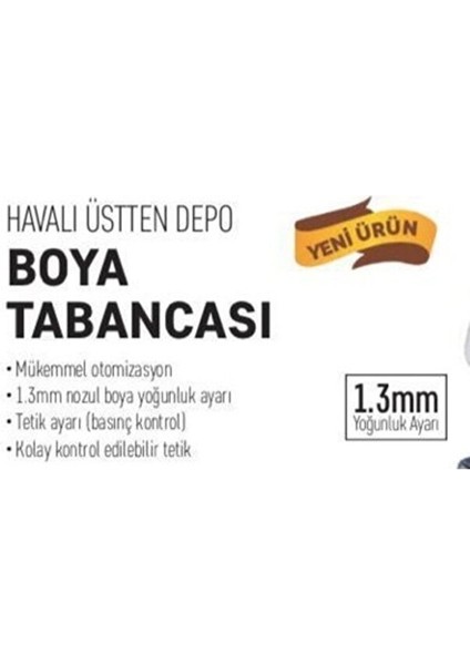 Üstten Depolu Havalı Boya Tabancası 1,3 mm CMB064 fırsatları