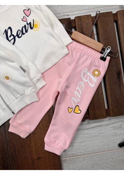 Pamuklu Hırkalı Fermuar Detaylı 3lu Kız Bebek Takım fırsatları
