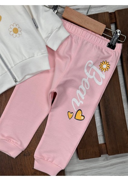 Pamuklu Hırkalı Fermuar Detaylı 3lu Kız Bebek Takım indirimleri