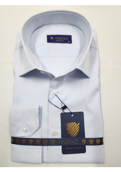 Regularfit Mavi Erkek Gömlek Likralı Esnek Kumaş Yaka Alttan Düğmeli AR0720710-06 fiyatları