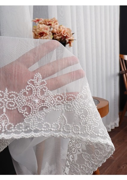 Etek Nakış Işlemeli Tül Perde (1/2.5 Normal Pile) indirimleri