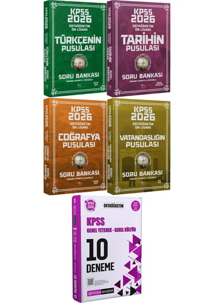 Ortaöğretim Ön Lisans Türkçenin Tarihin Coğrafyanın Vatandaşlığın Pusulası Soru - 2026 Kpss Ortaöğretim Çözümlü 10 Deneme