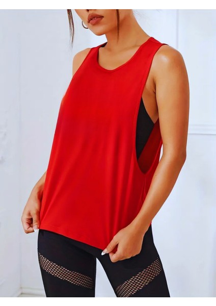 Spor Kumaş Fitness Atleti Gym - Tank Top Sporcu Atleti Koşu Atleti Ter Tutmaz Kumaş