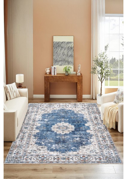 Yeni Desen Yıkanabilir Kaymaz Tabanlı Bohem Tarz Dijital Baskı Salon Halısı, Yumuşak Dokulu Lüks Halı Modeli ve 40 x 60 Mavi Renk Dikdörtgen Halı fiyatları